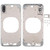 Transparent Back Cover with Camera Lens & SIM Card Tray & Side Keys for iPhone XS(White)