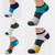 20 Pairs Men Splicing Color Summer Socks Combed Cotton Breathable Sweat Absorption Elastic Ankle Adults Socks(Navy Green)