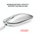 HXSJ M30 Rechargeable Wireless Mouse Metal Wheel Mute 2.4G Office Mouse 500 mAh Built-in Battery(Grey)