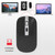 HXSJ M30 Rechargeable Wireless Mouse Metal Wheel Mute 2.4G Office Mouse 500 mAh Built-in Battery(Grey)