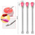 3 PCS Stainless Steel Nail Tool Stirrer(Red) 3 PCS Stainless Steel Nail Tool Stirrer(Red)