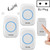 CACAZI A10G One Button Three Receivers Self-Powered Wireless Home Cordless Bell, EU Plug(White)