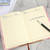 A5 Marble Texture Retro Password Lock Notebook Multifunctional Student Handbook Notepad(Blue)