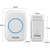 CACAZI A10G One Button One Receivers Self-Powered Wireless Home Cordless Bell, UK Plug(White)