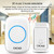 CACAZI A10G One Button One Receivers Self-Powered Wireless Home Cordless Bell, UK Plug(White)