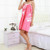 Hook and Loop Fastener Adjustable Beach Beauty Salon Cotton Wrapped Chest Bath Towel for Men and Women(Morning Glory)