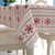 Linen Cotton Tablecloth Red Snowflakes Pattern Table Cloth Wedding Banquet Washable Table Cover Textiles, Size:140x180cm(Big Snowflake)
