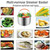 Stainless Steel Steaming Basket Plug-in Silicone Handle Pressure Cooker Steamer Kitchen Cooker Accessories, Typle:3 Quarts