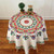 Retro Pattern Linen Table Cloth For Dinner Home Decor Dustproof Table Cover, Size:110x110cm(Bohemia)