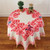Retro Pattern Linen Table Cloth For Dinner Home Decor Dustproof Table Cover, Size:110x110cm(Wreath)