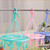 2 PCS 18 Clips Drying Rack Sock Holder Portable Folding Cloth Hanger Rack(Green)