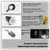 Multi-functional with Magnet Charging Rotary Zoom Turn Work Light Glare Flashlight, T6 Charging Section US Plug(Black)