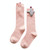 Baby Cartoon Anti-Slip Knitted Long Socks Knee Socks, Size:L(Leather Pink)