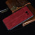 For Galaxy J4 Plus Shockproof Sewing Cow Pattern Skin PC + PU + TPU Case(Red)