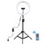 PULUZ 11.8 inch 30cm RGB Light 1.1m Tripod Mount Dimmable LED Ring Vlogging Selfie Photography Video Lights Live Broadcast Kits with Cold Shoe Tripod Ball Head & Phone Clamp(AU Plug)