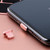 2pcs Universal 8 Pin Charging Port Metal Anti-Dust Plug for iPhone(Rose Gold)