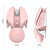 HXSJ T37 2.4GHz 1600dpi 3-modes Adjustable Wireless Mute Mouse (Pink)