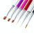Nail Brush Color Painting Flower Carving Pen Pull Pen Light Therapy Gel Pen Flat Head Pen Nail Pen(Purple)