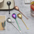 Stainless Steel Coffee Mixing Spoon Creative Musical Instrument Shape Spoon, Style:Octagonal, Color:Rose Gold