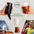 Croissant Cup Coffee Cup Stainless Steel Vacuum Flask with Rope(White)