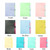 Candy-colored Smiling Face Multi-layer Portfolio Pouch Plastic Information Book File Folder(Green)