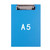 Simple File Board Folder Student Writing Board Paper Clip Restaurant Menu Folder(A5 Blue)