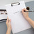 Simple File Board Folder Student Writing Board Paper Clip Restaurant Menu Folder(A5 Blue)
