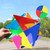 10 PCS Eight-leaf Colorful Plastic Windmill String Garden Outdoor Decoration Children Toys Diameter: 28 cm