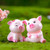 5 PCS Piglet Family Cartoon Resin Crafts, Style:Running Pig
