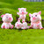 5 PCS Piglet Family Cartoon Resin Crafts, Style:Running Pig