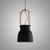 Wood Grain Creative Simple Personality Restaurant Chandelier Single Head Study Bedroom Macaron Bar Small Lamp without Light Source, Size:M(Black)