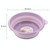 Folding Washbasin Outdoor Travel Portable Washtub, Size:12x32cm(Purple)