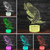 Fish Shape 3D Colorful LED Vision Light Table Lamp, 16 Colors Remote Control Version