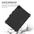 For iPad 10.2 Honeycomb Design EVA + PC Four Corner Shockproof Protective Case with Straps(Black+Black)