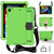 For iPad 10.2 Honeycomb Design EVA + PC Four Corner Shockproof Protective Case with Straps(Green+Black)