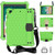 For iPad Air / Air 2 / Pro 9.7 / iPad 9.7 (2017) /  iPad 9.7 (2018) Honeycomb Design EVA + PC Four Corner Shockproof Protective Case with Straps(Green+Black)