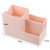 Creative Multifunctional Desktop Plastic Storage Phone Holder Pen Holder(Pink)
