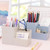Creative Multifunctional Desktop Plastic Storage Phone Holder Pen Holder(Pink)