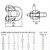 2 PCS Stainless Steel Clip U-shaped Wire Rope Card Head Rope Wire Rope Rolling Head Buckle, Specification:M4