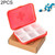 2 PCS Mini 6 Slots Portable Vitamin Organizer Pill Box(Red)