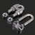 2 PCS Stainless Steel Clip U-shaped Wire Rope Card Head Rope Wire Rope Rolling Head Buckle, Specification:M5
