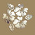 2 Sets Flower Pattern Wall Sticker Home Decor 3D Wall Decal Art DIY Mirror Wall Stickers Living Room Decoration(Black)