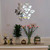 2 Sets Flower Pattern Wall Sticker Home Decor 3D Wall Decal Art DIY Mirror Wall Stickers Living Room Decoration(Black)