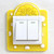 2 PCS Luminous Switch Stickers Protection Cover Wall Stickers Creative Living Room Bedroom Lamp Wall Socket Decorative Cover(Orange)