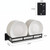 Stainless Steel Wall-mounted Kitchen Rack Hanging Dish Holder (Black) Stainless Steel Wall-mounted Kitchen Rack Hanging Dish Holder (Black)