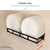 Stainless Steel Wall-mounted Kitchen Rack Hanging Dish Holder (Black) Stainless Steel Wall-mounted Kitchen Rack Hanging Dish Holder (Black)