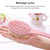 Long Handle Bath Brush Soft Hair Bath Brush with Massage Back Brush(Pink)