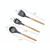 kn082 11 in 1 Wooden Handle Silicone Kitchen Tool Set with Storage Bucket(Green)