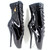 Ballet Pumps Spike Heel Black Lace-Up Pointed Toe Shoes, Size:38(Matte Black)
