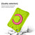 For iPad MINI 4/5 EVA + PC Flat Protective Shell with 360  Rotating Bracket(Grass Green+Rose Red)